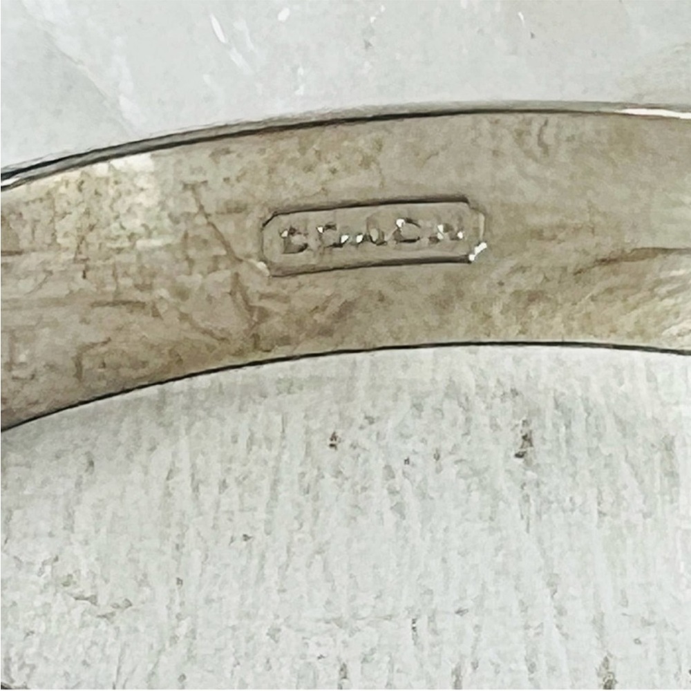 Coach Poppy Magenta Enamel Silver Tone Bangle Bracelet - Picture 4 of 4